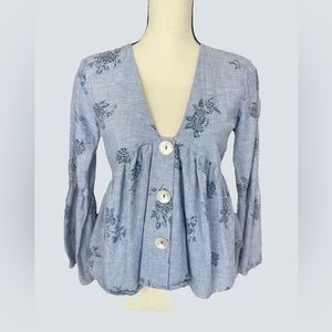 Zara women top, size XS, blue